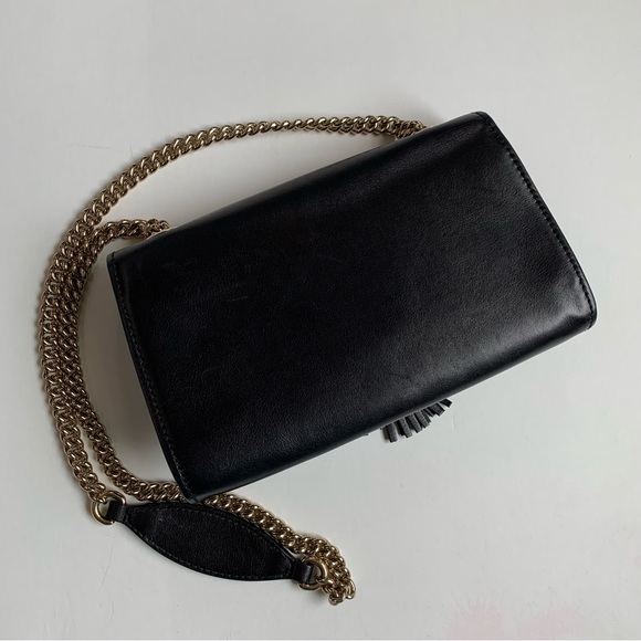 GUCCI Emily Calfskin Horsebit Tassle Chain Small Bag - Picture 6 of 17